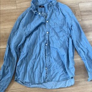 H&M Blue Casual Button Down Shirt
